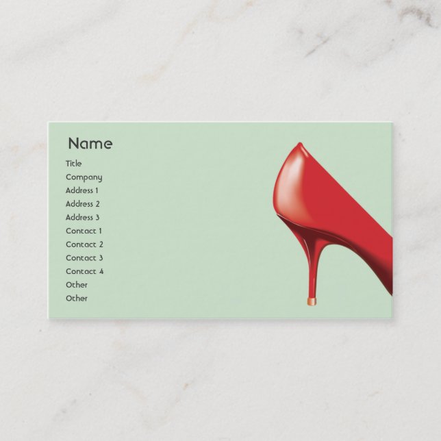 Red Shoe - Business Card (Front)
