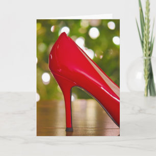 Red Shoe Christmas Holiday Card