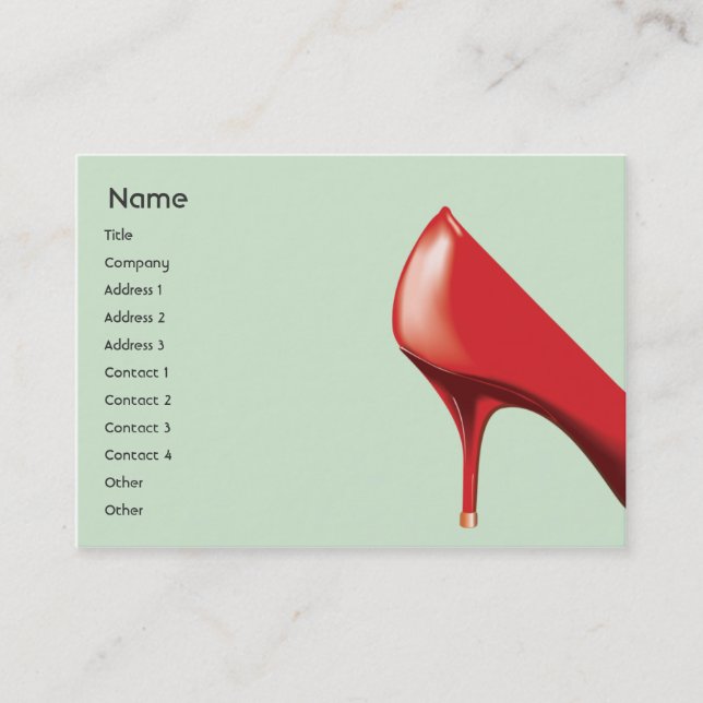 Red Shoe - Chubby Business Card (Front)