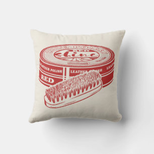 Red shoe polish cushion
