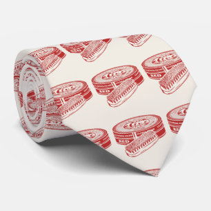Red shoe polish tie