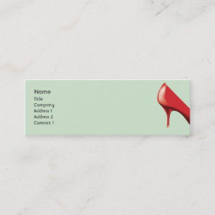 Red Shoe - Skinny Mini Business Card