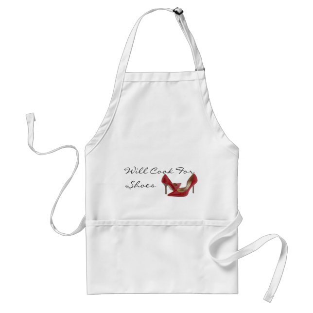 red shoe, Will Cook For Shoes Standard Apron (Front)