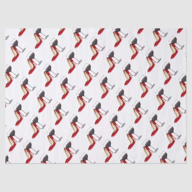 Red Shoes And Red Wine Tissue Paper (Front)