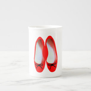 Red Shoes Bone China Mug