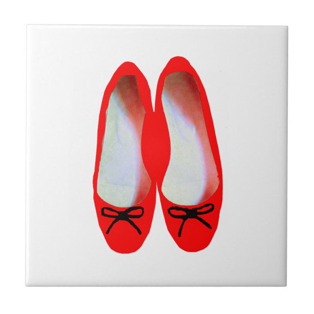 Red Shoes Ceramic Tile (Front)