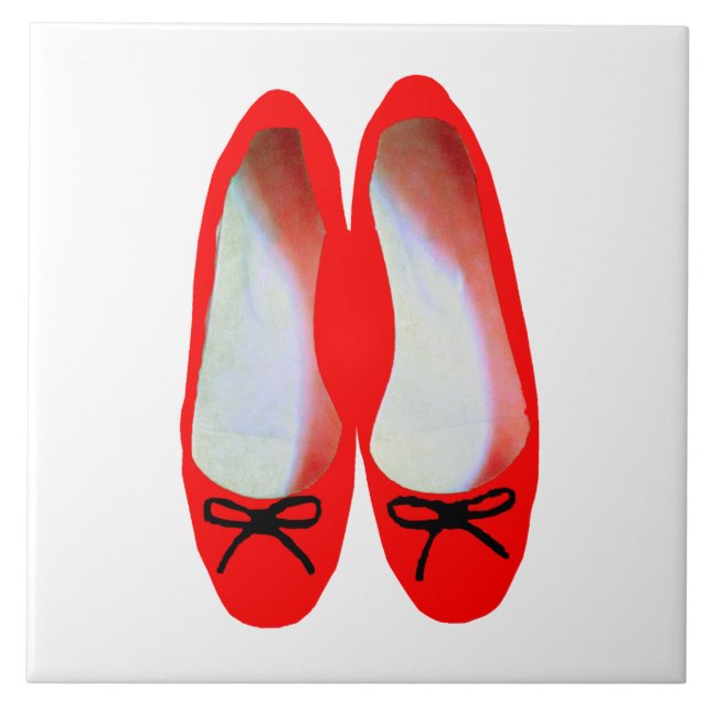 Red Shoes Ceramic Tile (Front)