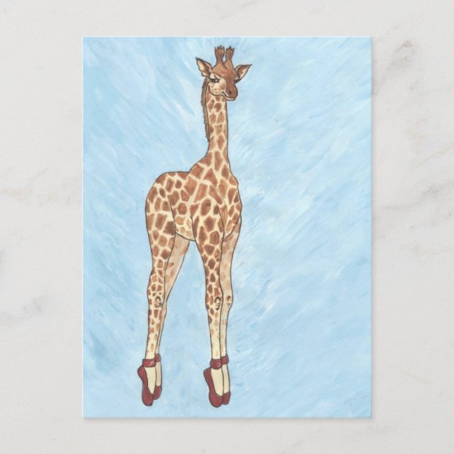Red Shoes Giraffe Postcard (Front)