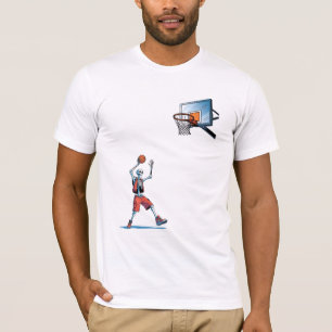Red Shorts Skeleton Dunk  T-Shirt