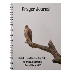 Red Shouldered Hawk Bird Bible Verse Journal