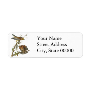 Red-shouldered Hawk, John Audubon Return Address Label