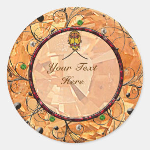 Red Shouldered Leaf Beetle Classic Round Sticker