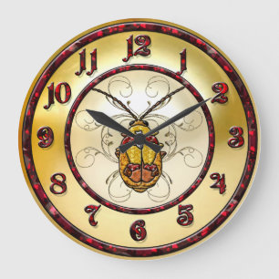 Red Shouldered Leaf Beetle Large Clock