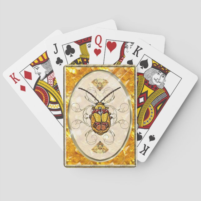 Red Shouldered Leaf Beetle Playing Cards (Back)