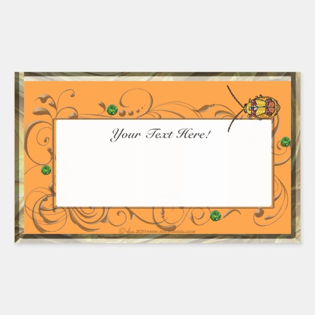 Red Shouldered Leaf Beetle Rectangular Sticker (Front)
