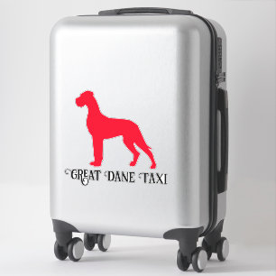 Red Show Standing Great Dane Silhouette Vinyl Sti 