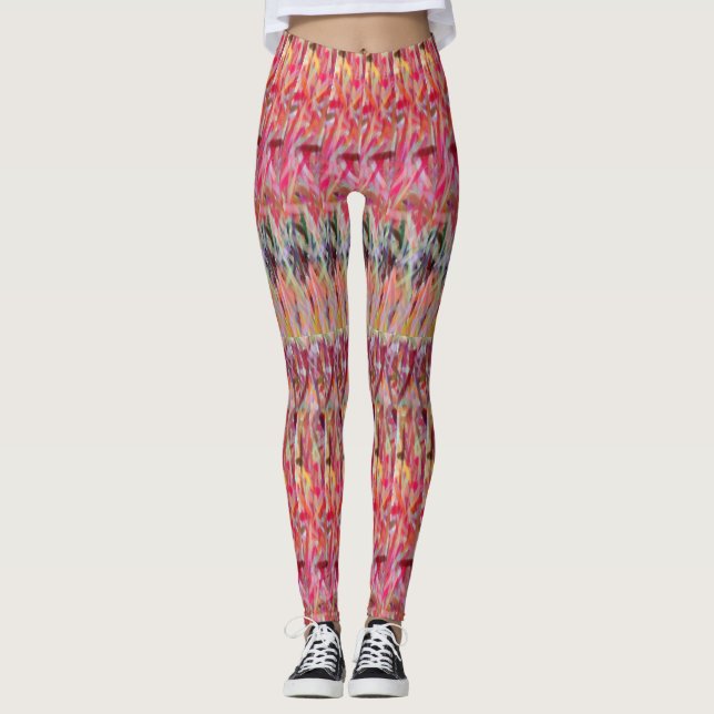 Red Shred Switchback leggings (Front)