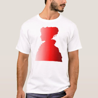 Red Silhouette 1800s Fashion England Woman 3 T-Shirt