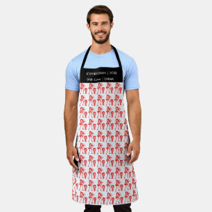 Red Silhouette Dance  Apron