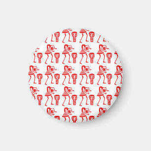 Red Silhouette Dance Magnet
