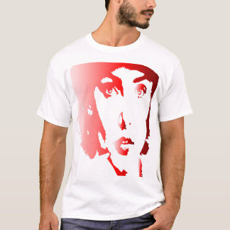 Red silhuette a woman's face with hat T-Shirt