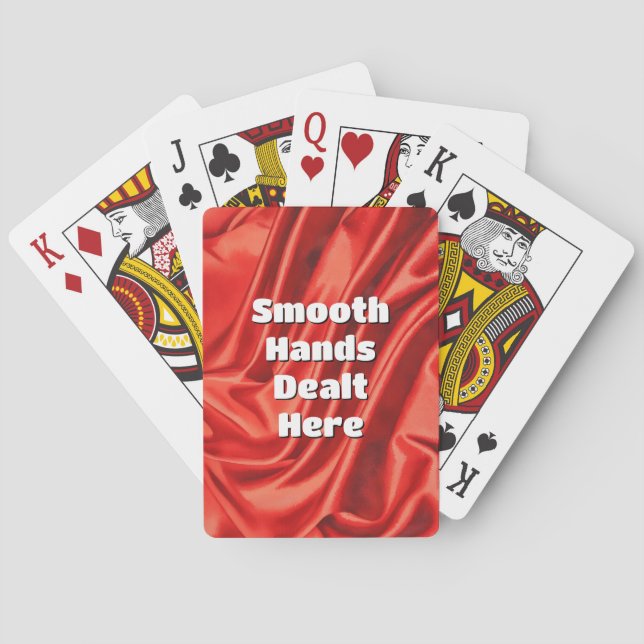Red Silk Look Playing Cards for Smooth Dealt Hands (Back)