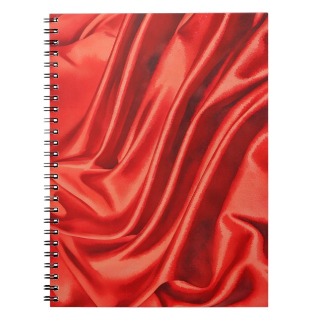 Red Silk Romantic Style Journal Notebook (Front)