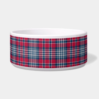 Red Silver and Blue Plaid