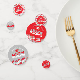 Red & Silver Class of ANY YEAR Personalised Party Confetti