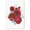 Red Silver Floral Bouquet Watercolor Decoupage