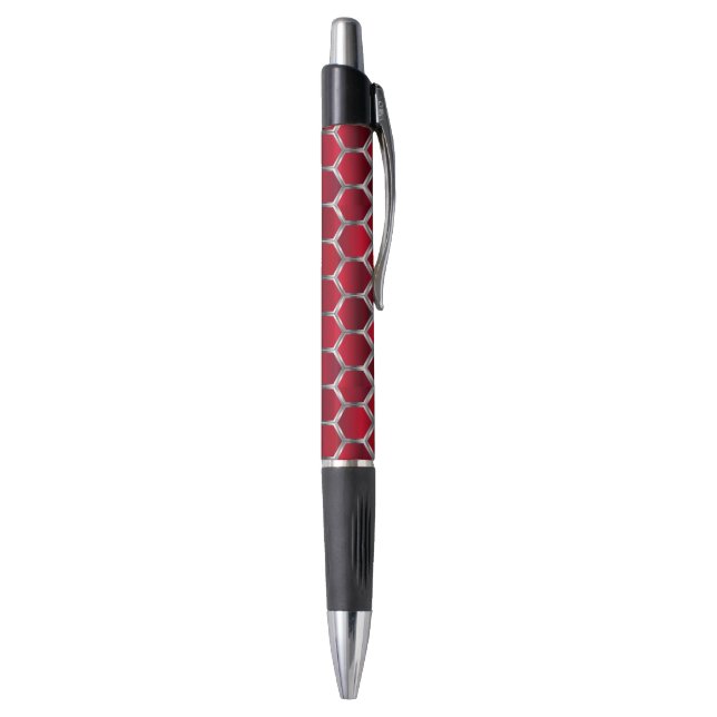 Red & Silver Geometric Pattern (Bottom (Vertical))
