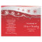 Red, silver grey snowflakes folded wedding program