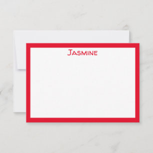 Red Simple and Classic Card