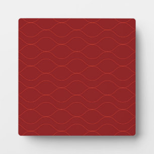 Red, simple, elegant, cool wave abstraction art plaque