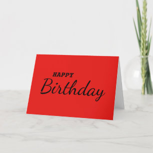 Red Simple Pop Art Happy Birthday Card