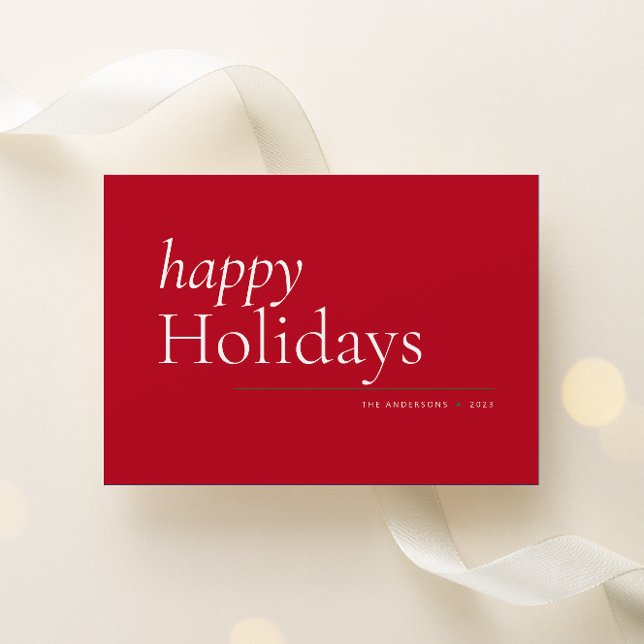 Red Simple Serif Happy Holiday (Creator Uploaded)