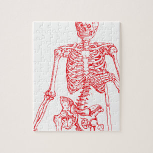 Red Skeleton Jigsaw Puzzle
