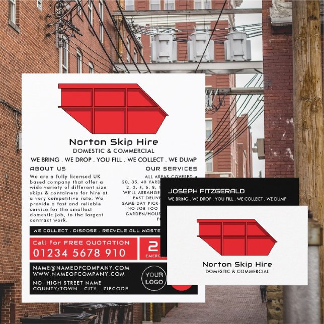 Red Skip, Skip/Dumpster Company Advertising Flyer (Creator Uploaded)