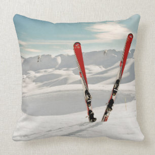Red Skis Cushion