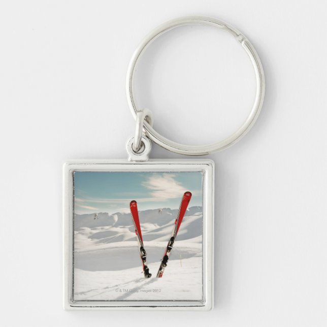 Red Skis Key Ring (Front)