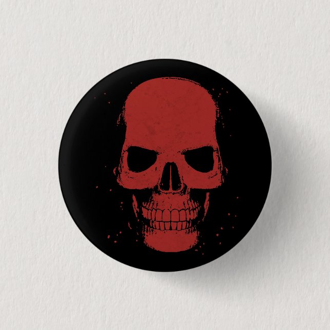 Red Skull Button (Front)