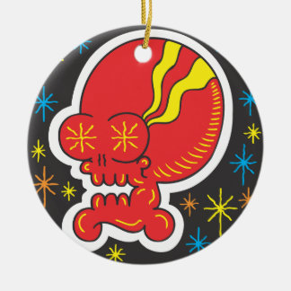 Red Skull Ceramic Ornament