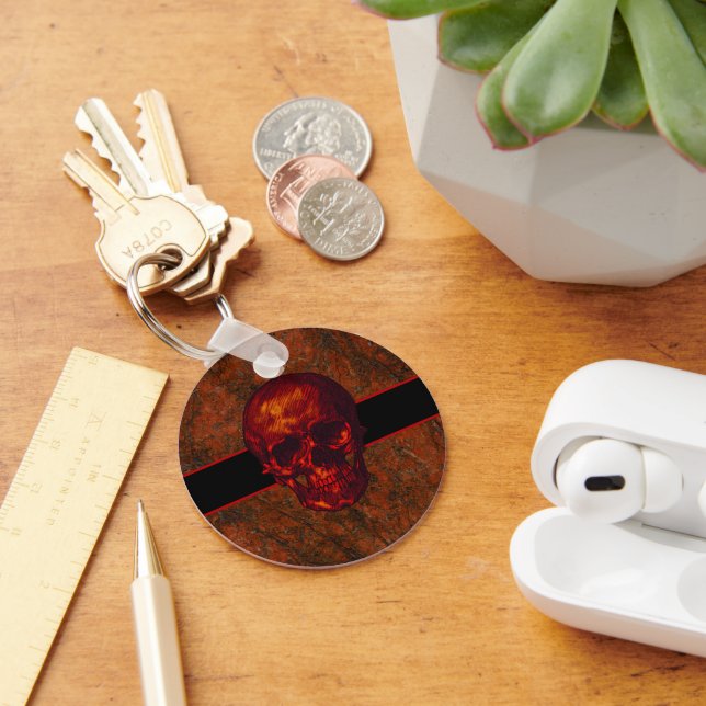 Red Skull Key Ring (Desk)