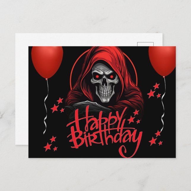 Red skull postcard (Front/Back)