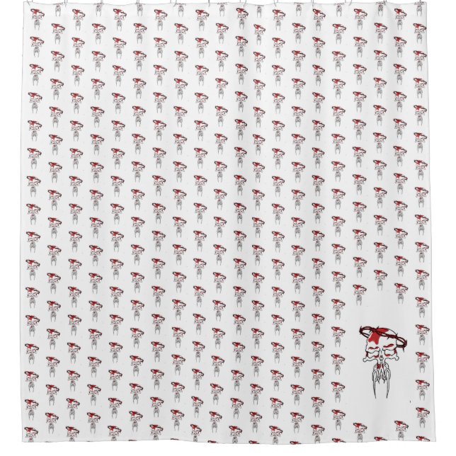 red skull Shower Curtain (Front)