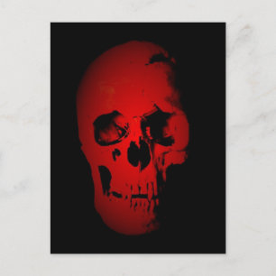 Red Skull Skeleton Postcard