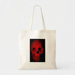 Red Skull Skeleton Tote Bag