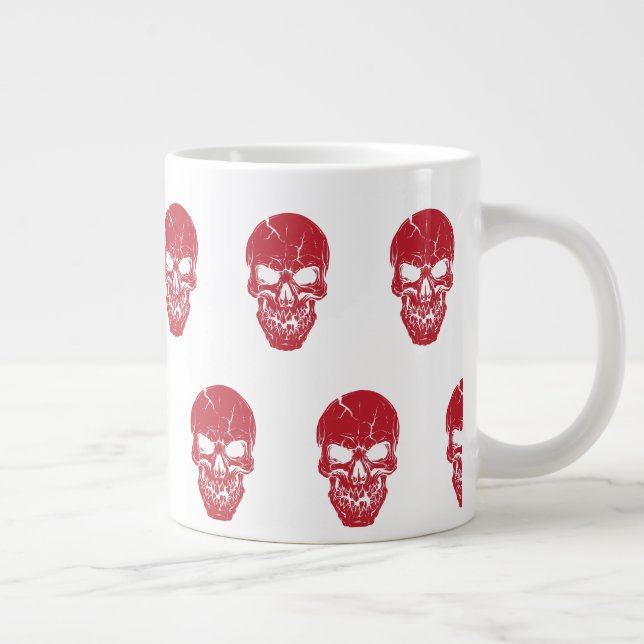 Red Skull Themed Large Coffee Mug (Right)