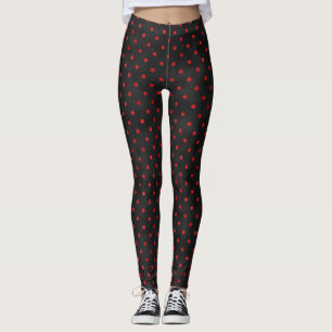 Red Skulls and Sunflower Series Design 14 Leggings
