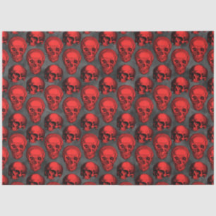 Red Skulls and Sunflower Series Design 1 Tissue Paper